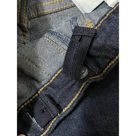 Old Navy Girls Skinny Jeans Sz 10-12 Pull On Adjustable Waist Stretch Dark Wash - Picture 5 of 6